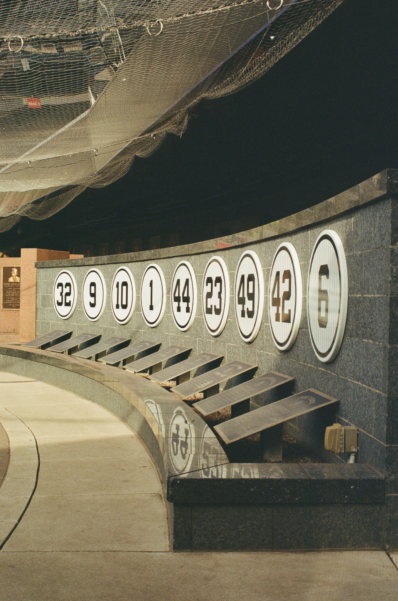 Yankee Retired Numbers Overhead